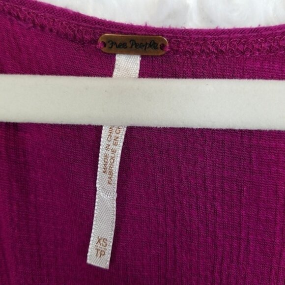 Free People Fuchsia Pink Cutout Top - Picture 4 of 4